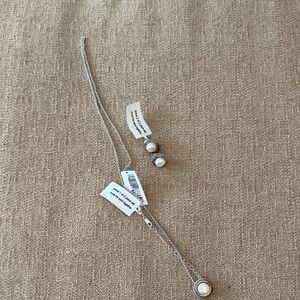 Elegant Silver and Pearl Jewelry Set